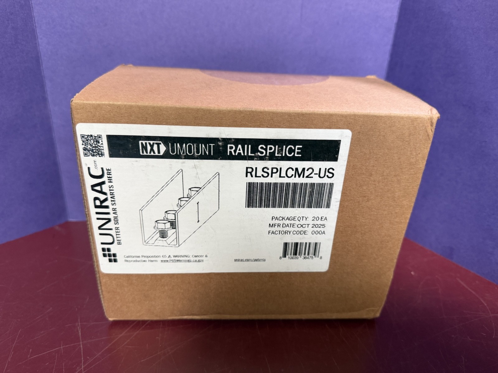 Unirac RLSPLCM2-US Rail Splice Next Horizon Series ((Qty 20)) gallery