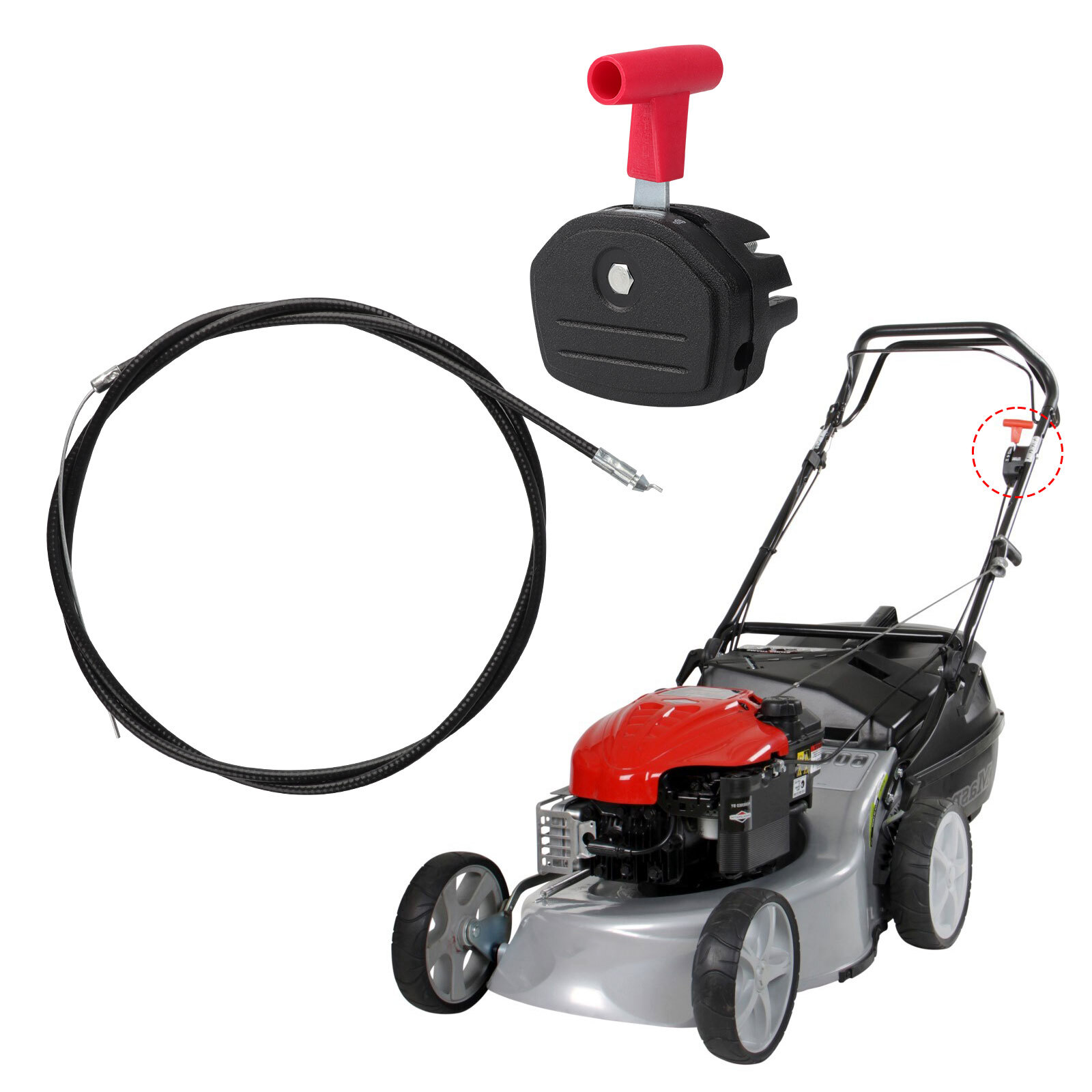 Throttle Cable Switch Lever Control Kit for Lawn Mower Engine Zone Replacement gallery