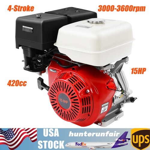420 CC 15 Hp 4-stroke Gasoline Engine Horizontal Motor Cable Start 9700w gallery