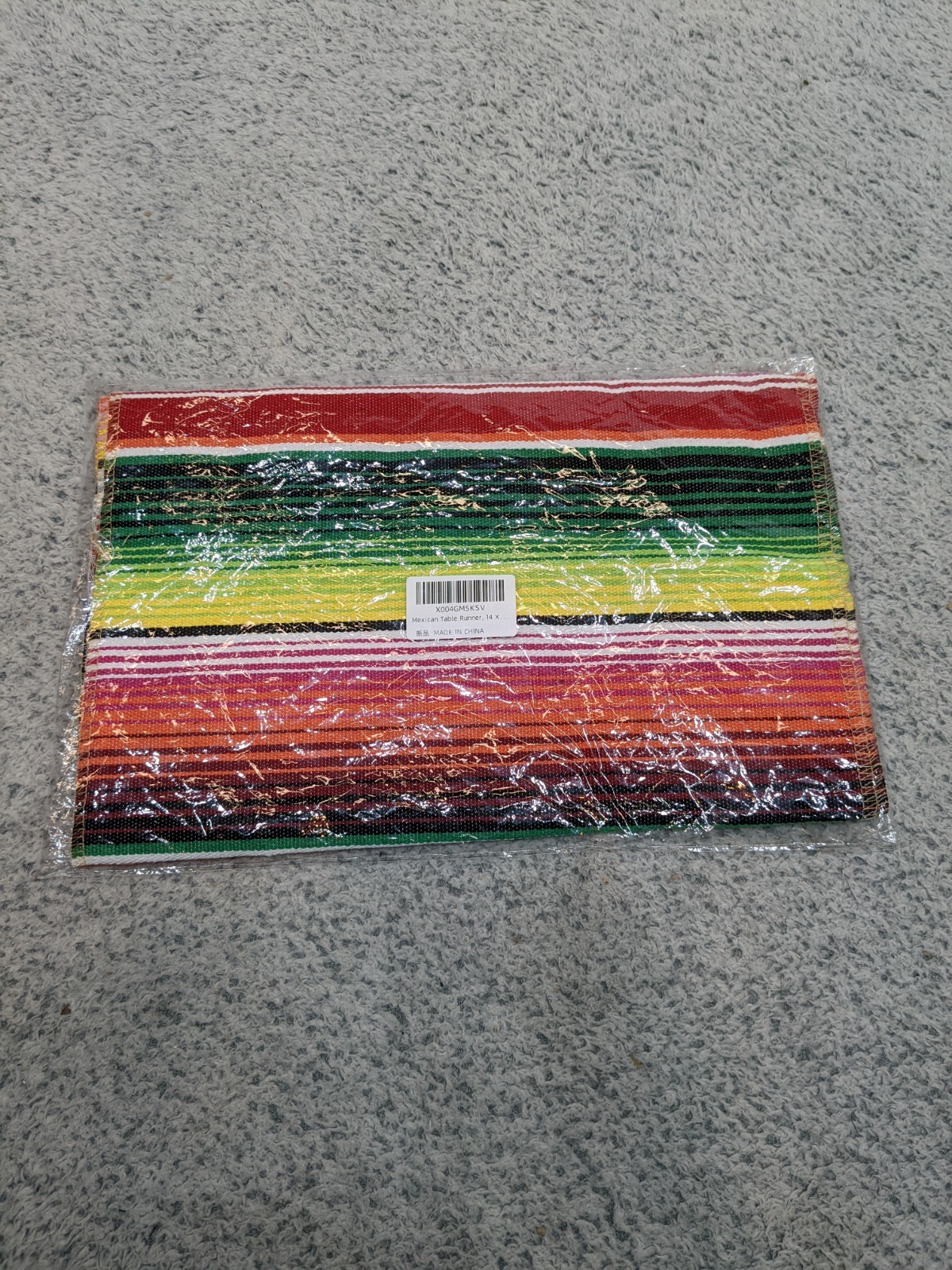 Mexican Table Runner 14 X 74 Inch Colorful Striped Mexican Serape Blanket Party gallery