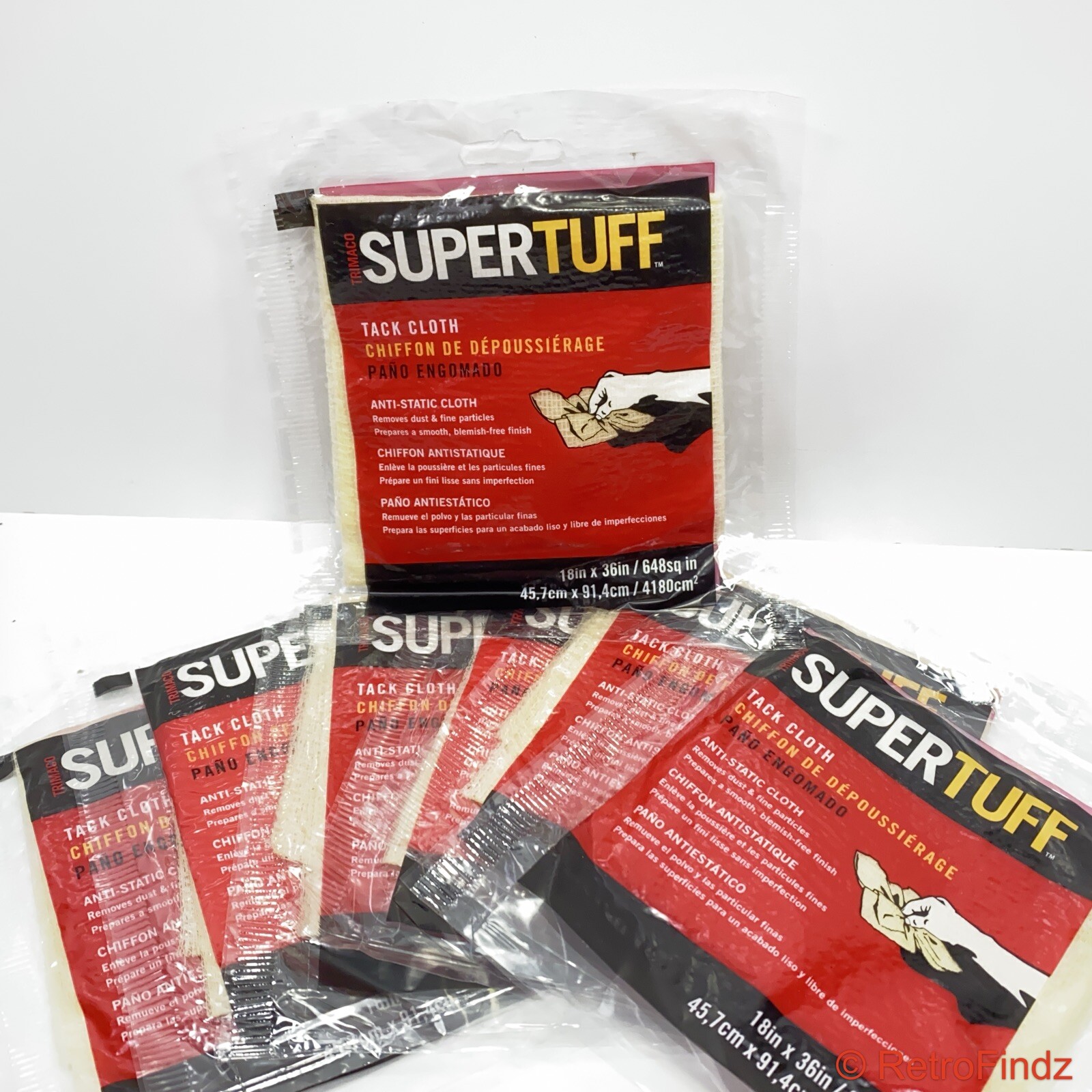 SuperTuff Tack Cloth 18” x 36” (7 Pieces) # 10501, 04703410501, Made in USA gallery