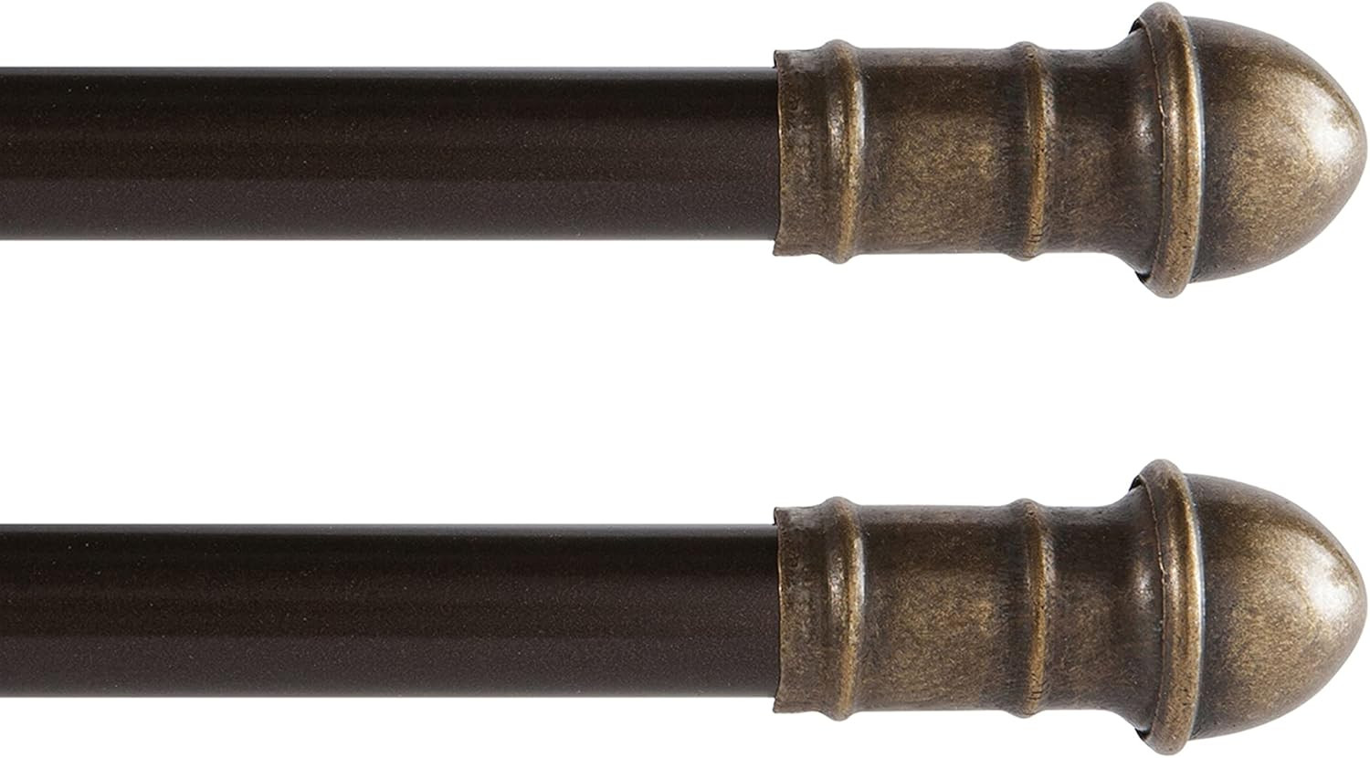 28-48 In. Adjustable Petite Café Curtain Rod, 2-Pack, 7/16 In. Diameter, Bronze gallery