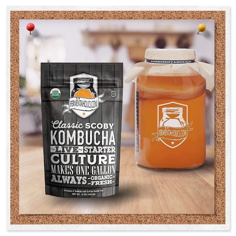 The Complete Kombucha Brewing Starter Kit, Fermentaholics USDA Certified... gallery