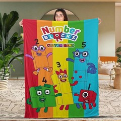 Custom Numberblocks Blanket, Numberblocks TV Fleece Blanket, Numberblocks
