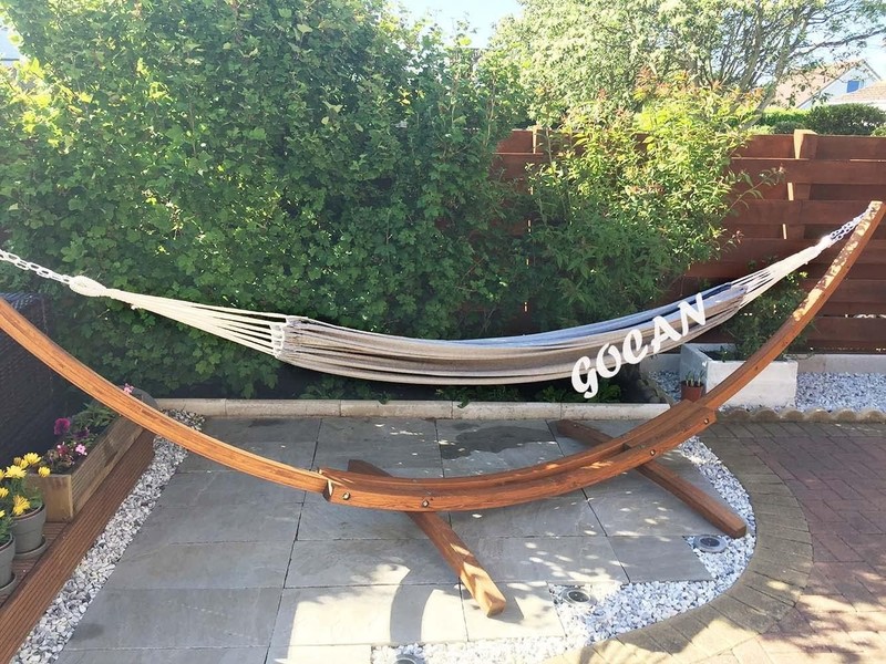 Comfortable Grey Double Hammock for Patio & Garden - Holds Up to 600 Pounds gallery