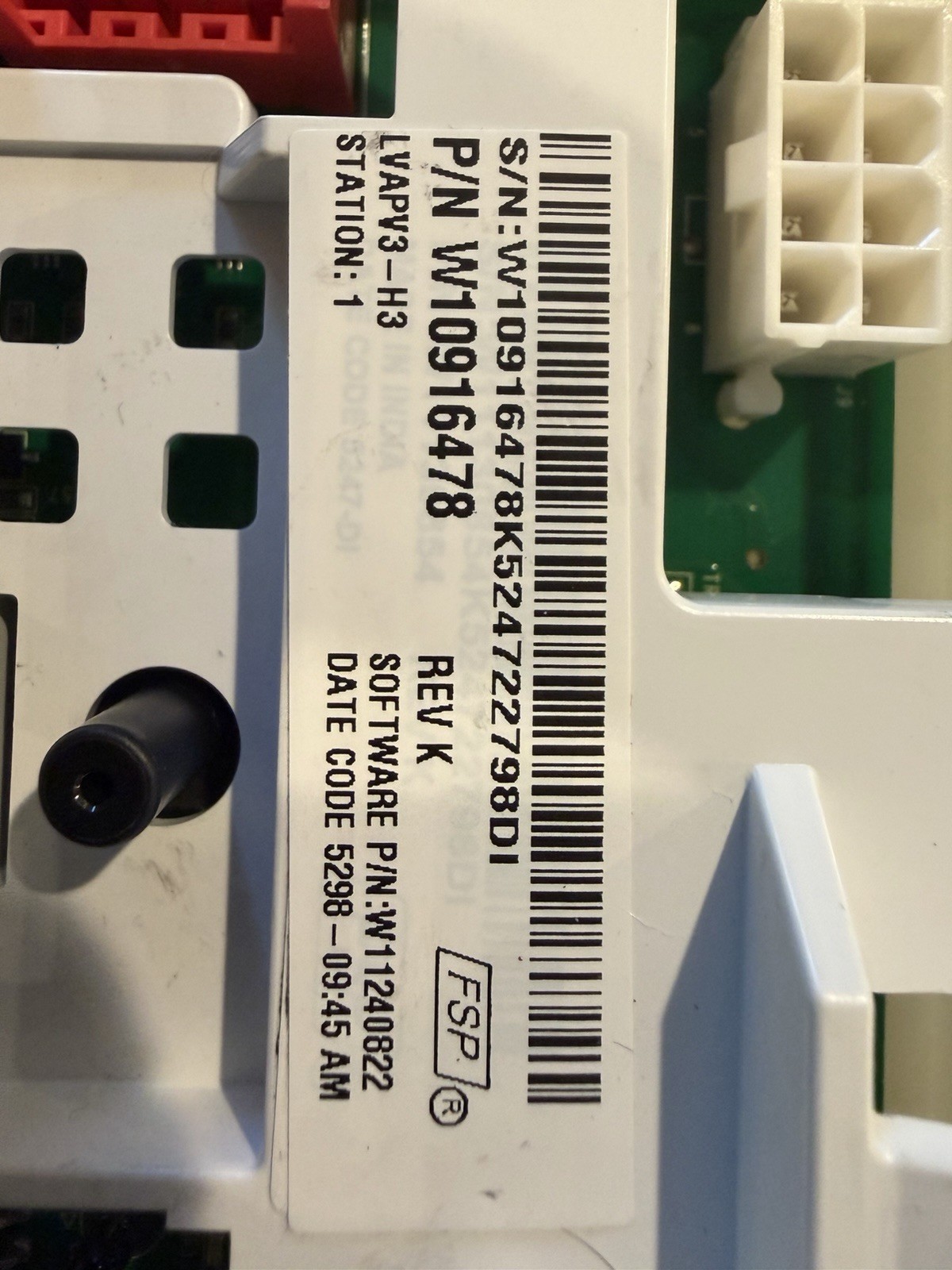 FSP Whirlpool Washing Machine Main Control Board W10916478 W11240822 gallery