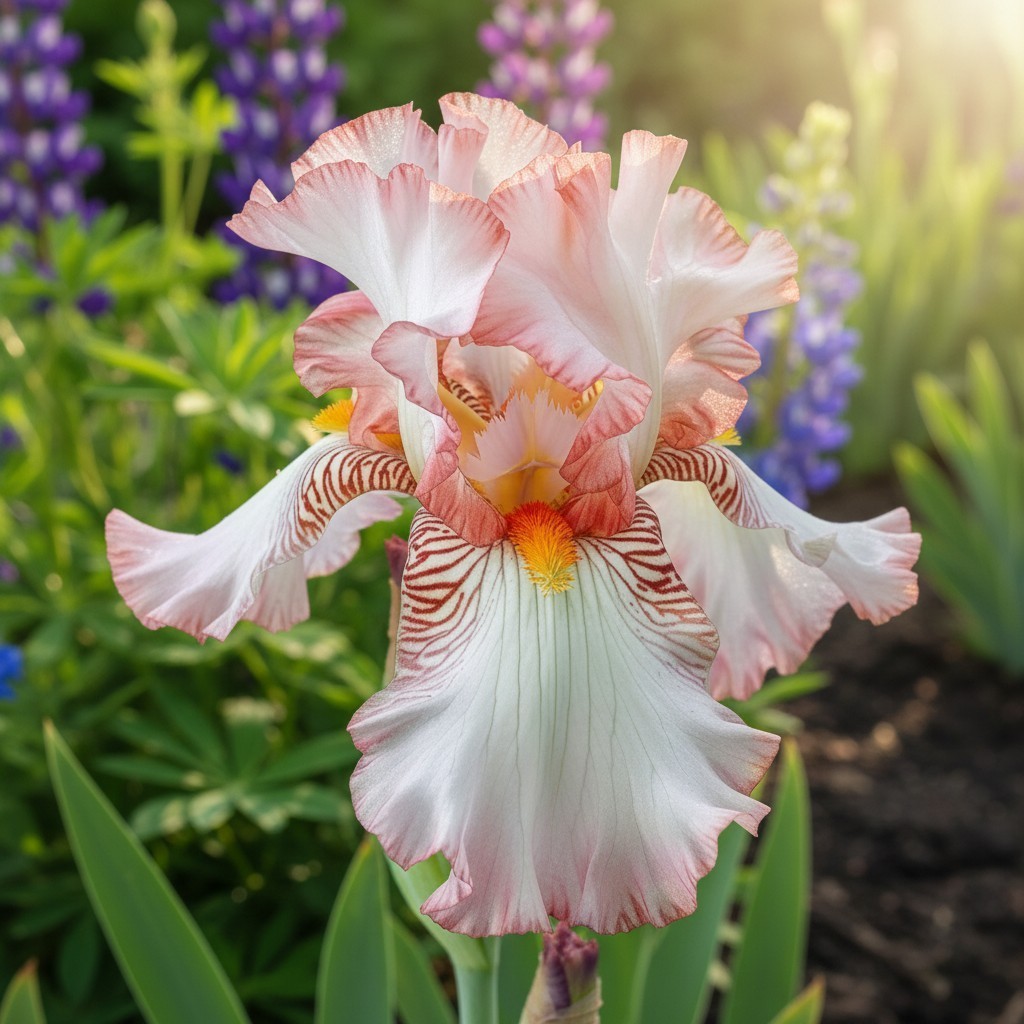 50 Bearded Iris Seeds – Rare Ruffled Iris Variety – Elegant Bicolor Blooms gallery
