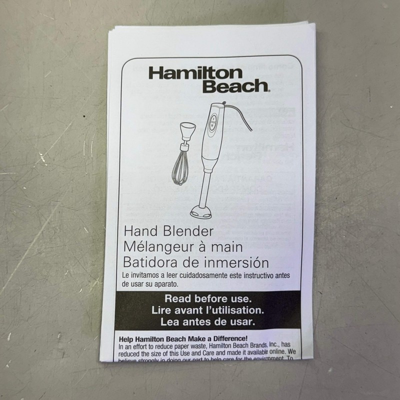 HAMILTON BEACH Electric Immersion Hand Blender With Handheld Blending Stick 2 Sp gallery