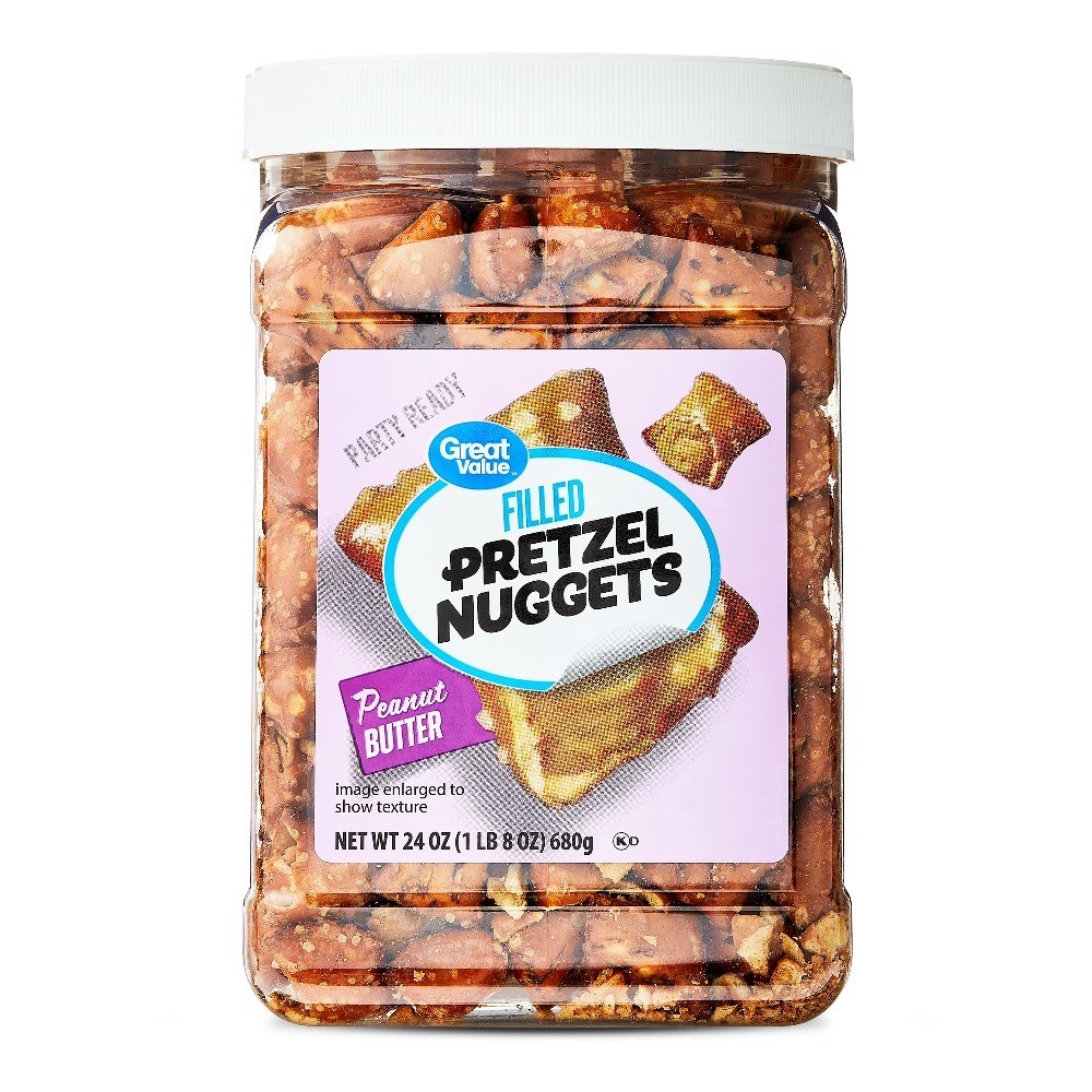 Peanut Butter Filled Pretzel Bites 24oz Resealable Bag Crunchy Snack Sweet and