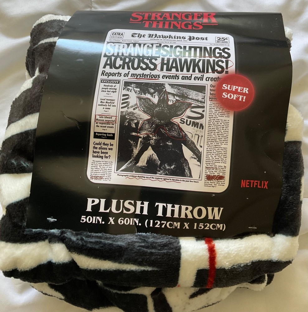 Stranger Things Hawkins Post Newspaper Throw — BoxLunch Exclusive Sold Out New