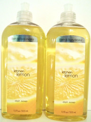 Bath Body Works KITCHEN LEMON Dish Soap, 12 fl. oz/355 mL, NEW x 2