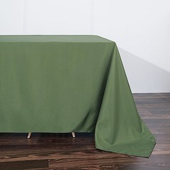 MOSS GREEN Polyester 90×132″ Rectangle TABLECLOTHS Wedding Supplies Linens