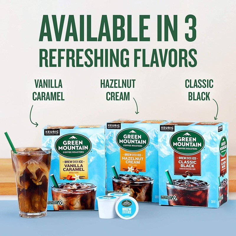 Green Mountain Brew Over Ice Classic Black Coffee 24 to 144 Count K cups gallery