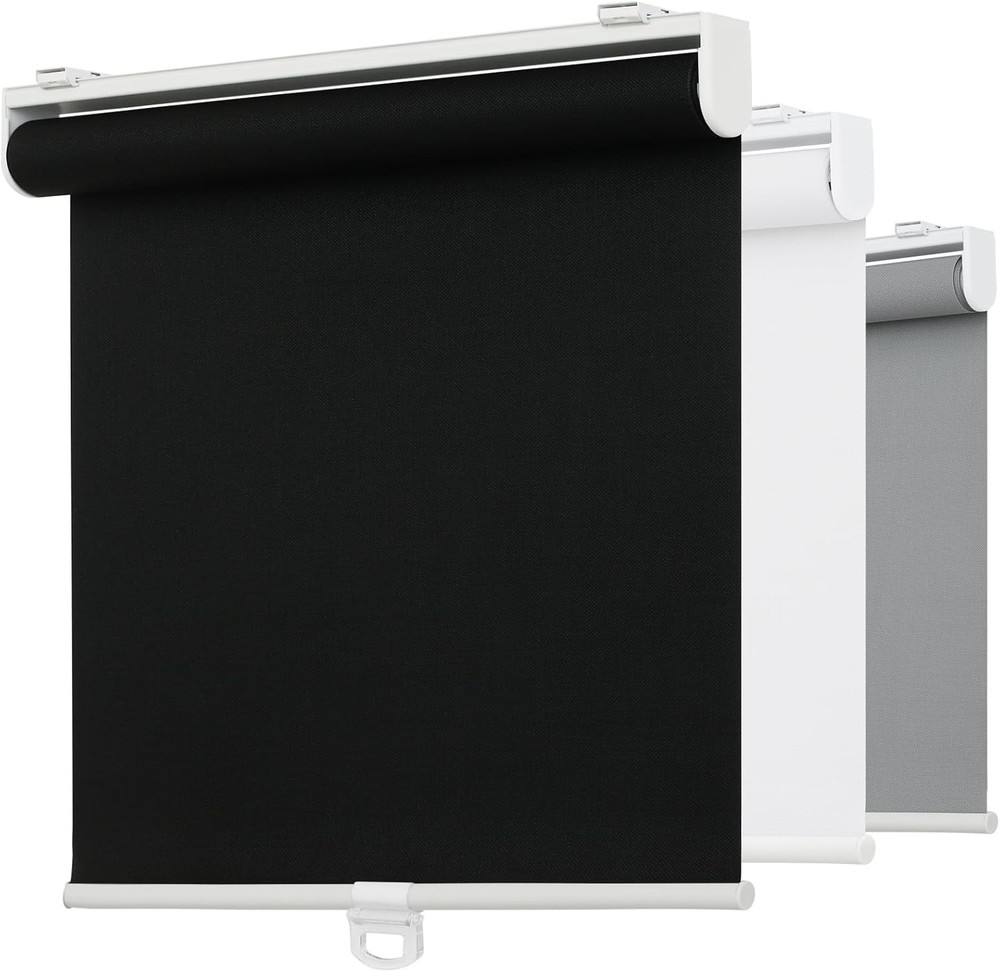 Cordless 5% Openness View Roller Shades for Indoor Windows,Solar Screen Flame