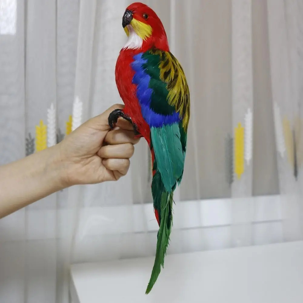Artificial Parrot Figurines Feather Parrot Macaw Large Simulation Parrot Statue gallery