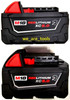2) New Milwaukee Resistant Battery 48-11-1850R 5.0 AH XC M18 18 Volt RED LITHIUM gallery