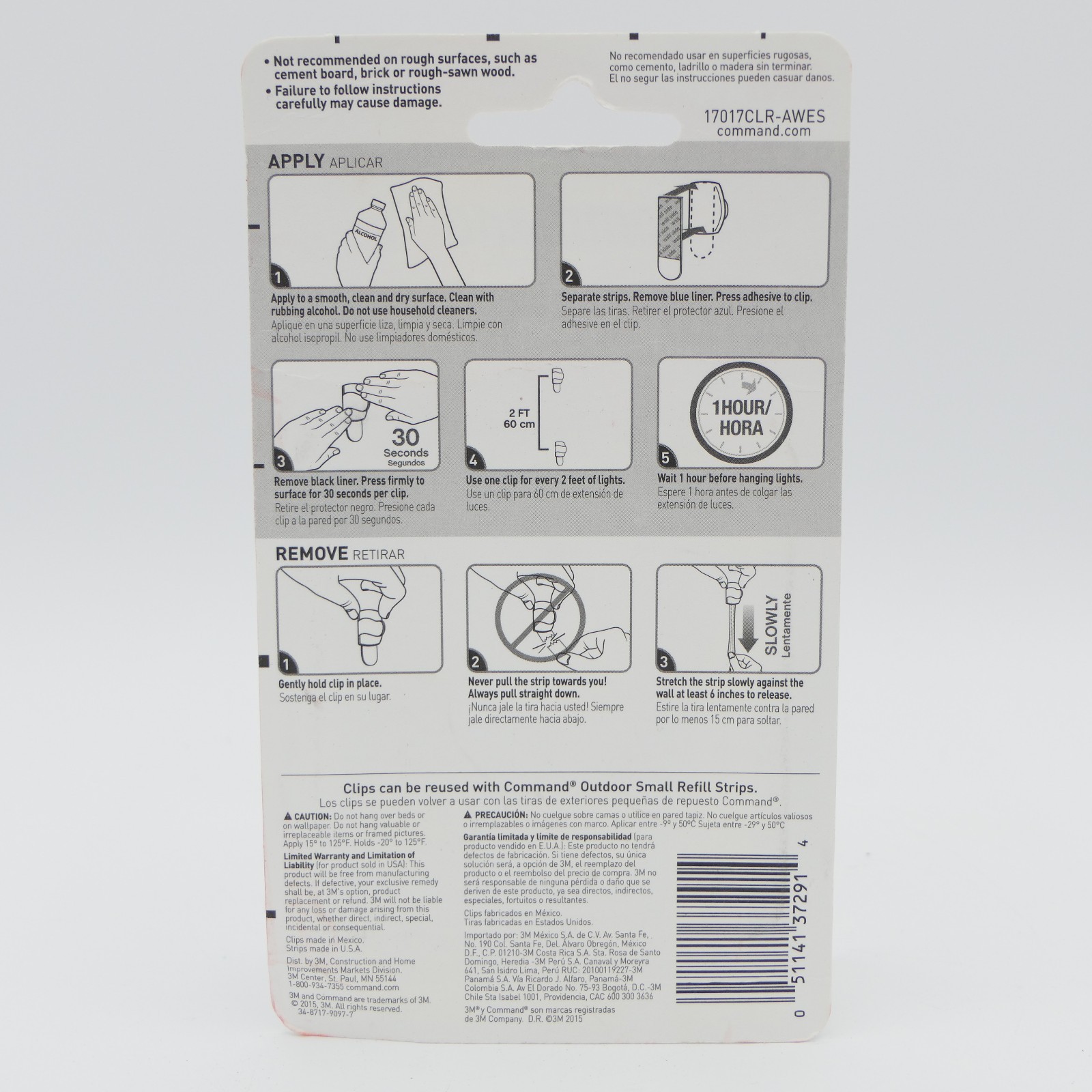 3M Command Damage Free Hanging Clear Light Clips 2 Packs 16 Clips 20 Strips Each gallery