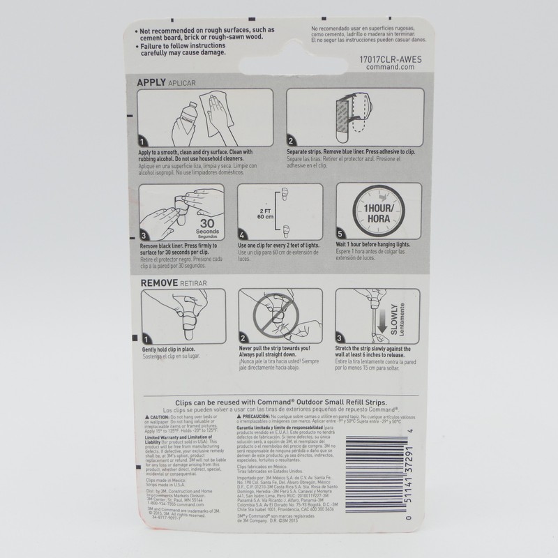 3M Command Damage Free Hanging Clear Light Clips 2 Packs 16 Clips 20 Strips Each gallery
