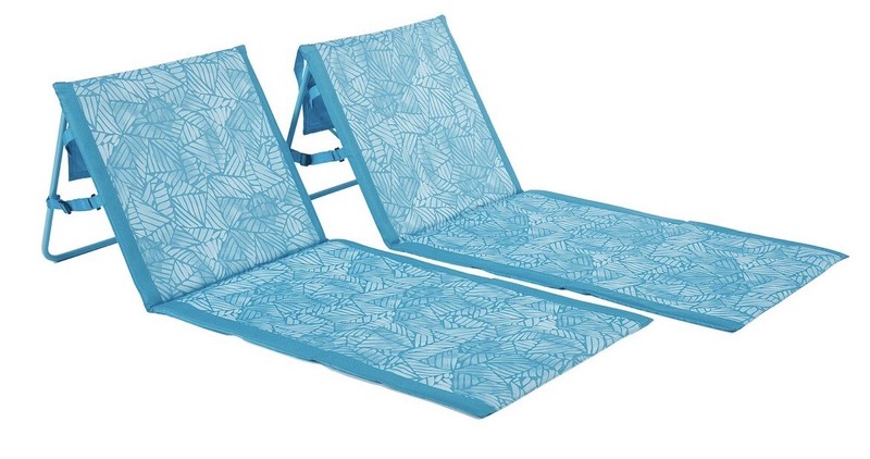 2-Pack Lightspeed Outdoors Lightweight Lounger Park and Beach Chair (Aquamarine) gallery