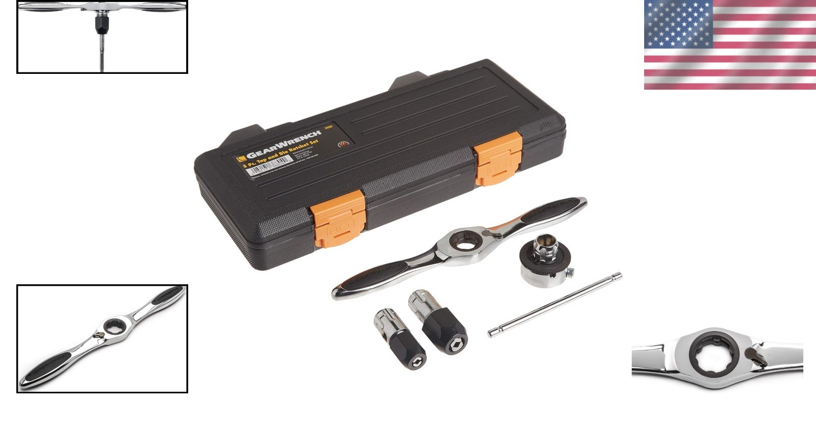 5 Pc. Ratcheting Tap and Die Tool Set gallery