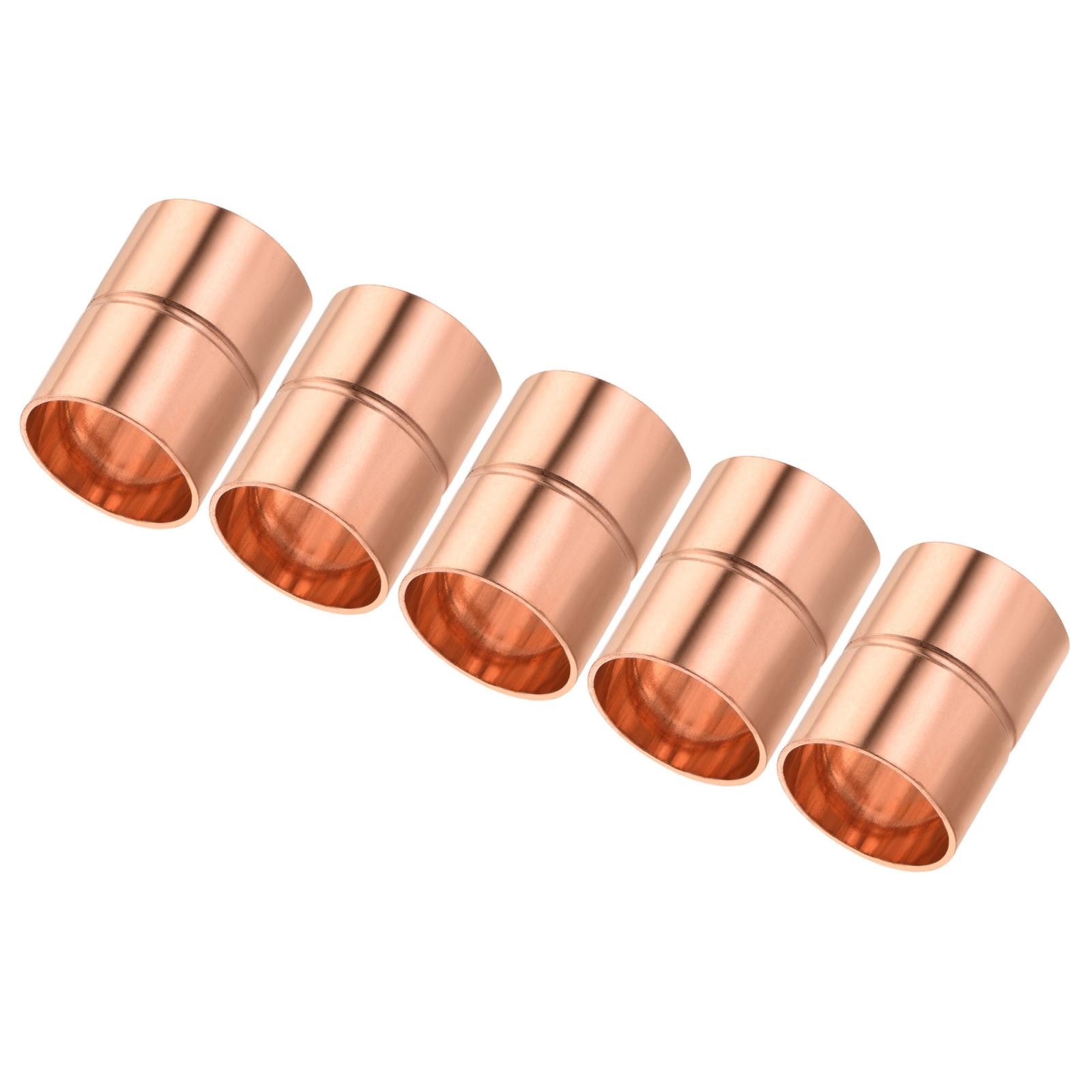 5 pack Straight Copper Coupling Fittings 3/4 Inch ID Welding Joint gallery