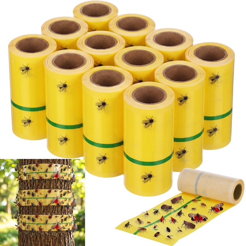 12 Rolls Spotted Lanternfly Trap - 30ft Sticky Strips for Trees, Plants & Garden gallery