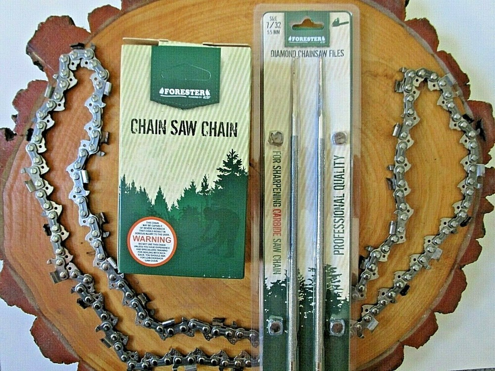 24" Solid Carbide Tipped Chain 3/8" x.058 x 84 DL 2-Pack Files For Husky saws