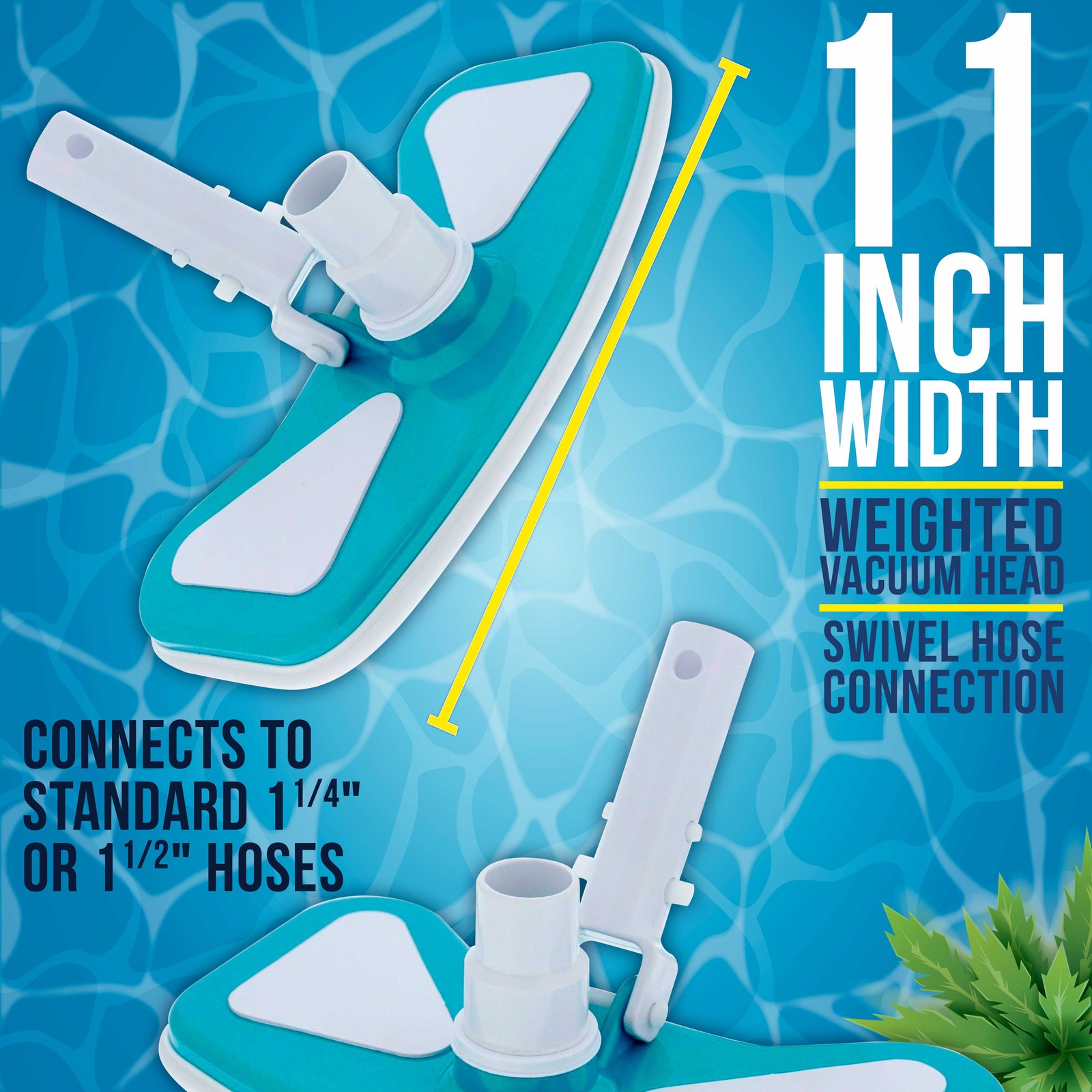 Weighted Butterfly Swimming Pool Vacuum Head, Vinyl Lined, Clean Remove Debris gallery