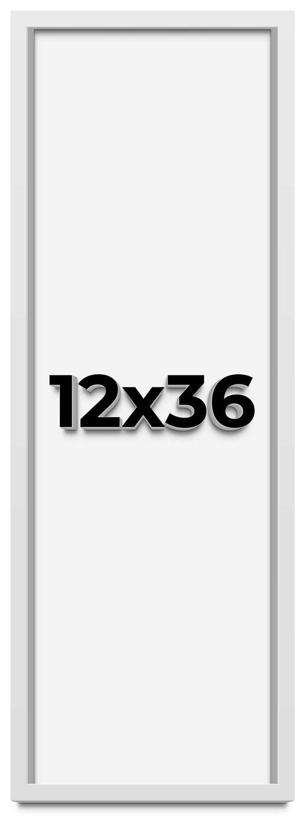 12x36 Shadow Box Frame White | 1 Inches Deep Real Wood Contemporary Shadowbox Di gallery