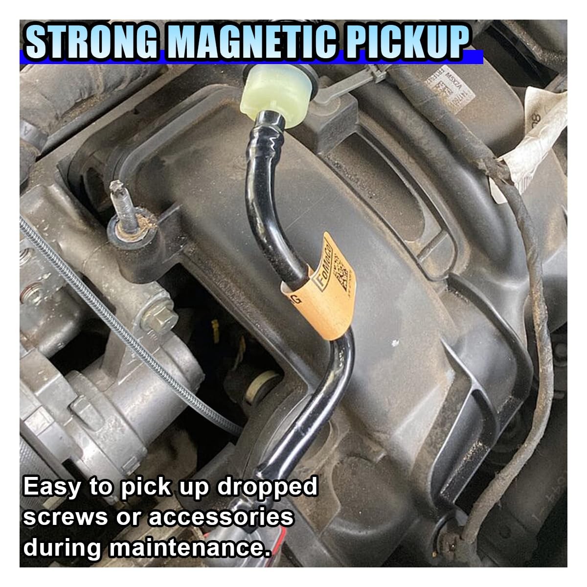 Flexible Magnetic Pickup Tool, 24" Long Bendable Extension Magnet Pick-Up Ret... gallery