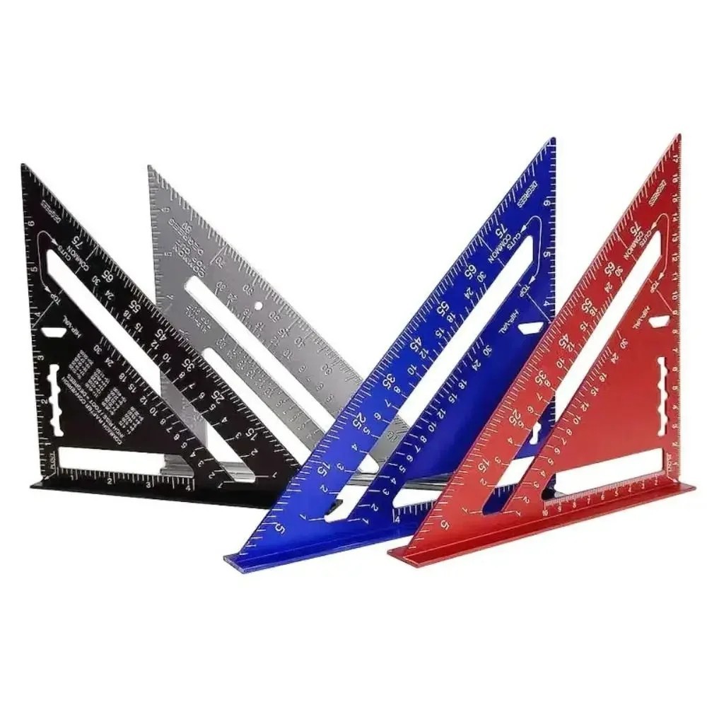 7Inch Triangle Ruler Aluminium Alloy Speed Square Inch Metric Carpenter Tool gallery