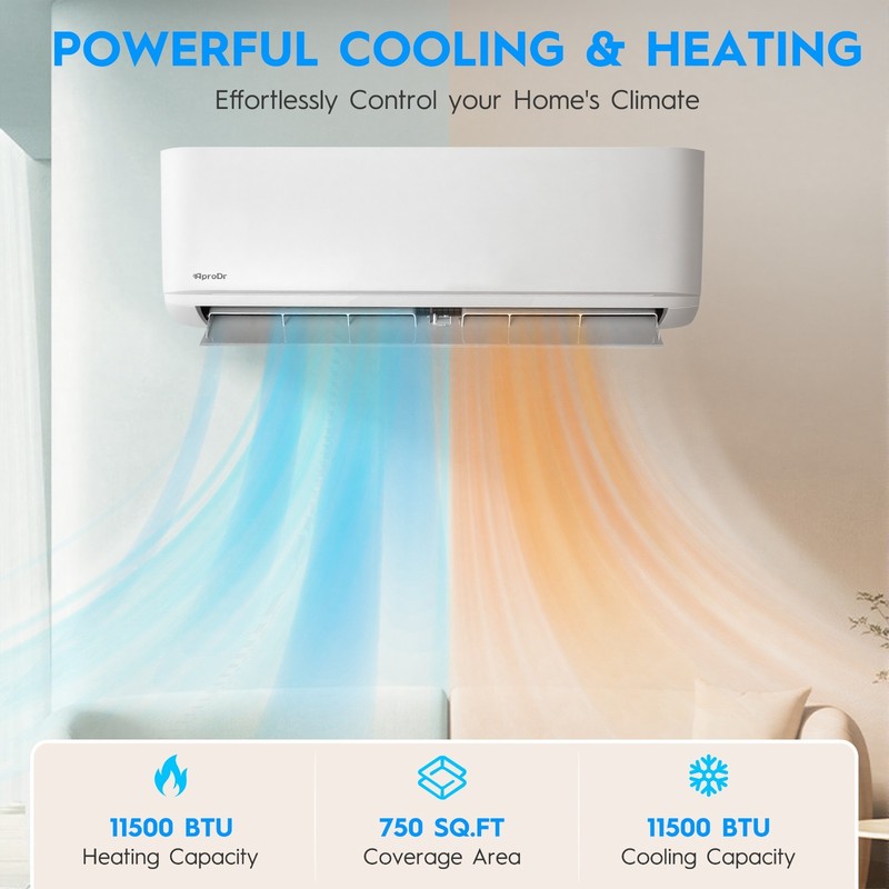 9000 BTU Mini Split 16.5 SEER INVERTER Ductless Air Conditioner Heat Pump 220V gallery