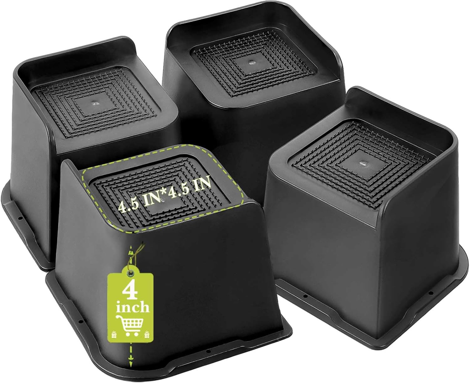 Bed Risers 2 Inch, 3 Inch, 4 Inch, 6 Inch, 8 Inch Heavy Duty, Oversized Furnitur gallery
