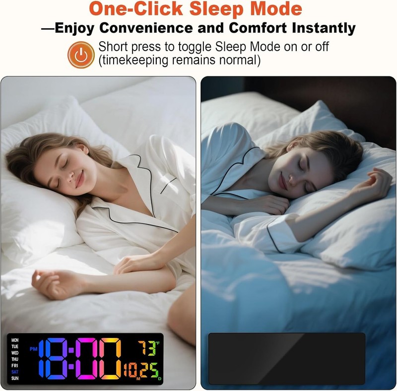 "Large Digital Wall Clock with Remote Control, 12 Inch LED Large Display Count.. gallery