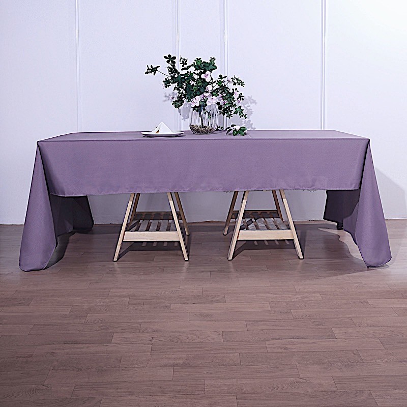 Violet Amethyst 72x120 RECTANGLE POLYESTER TABLECLOTH Catering Dinner Supplies gallery