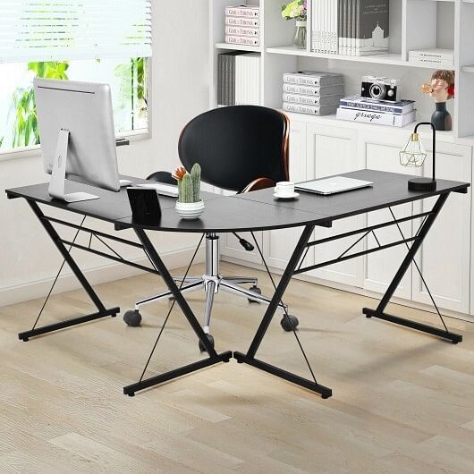 59 Inches L-Shaped Corner Desk Computer Table for Home Office Study Workstation- gallery