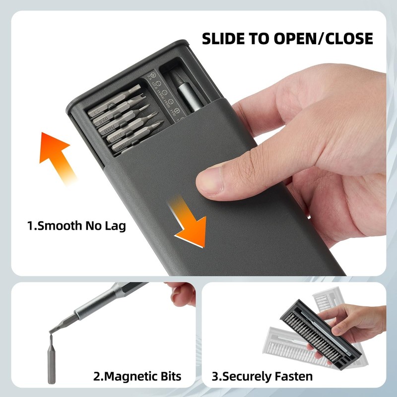 Noisks Precision Screwdriver Set, 25-in-1 Magnetic Mini 25in1, Deep Gery gallery