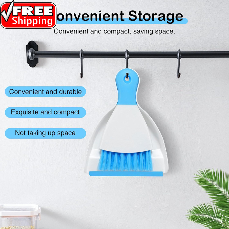 Mini Dustpan and Brush Set 2 Pack, Small Broom and Dustpan Set Dust Pan and Mini gallery