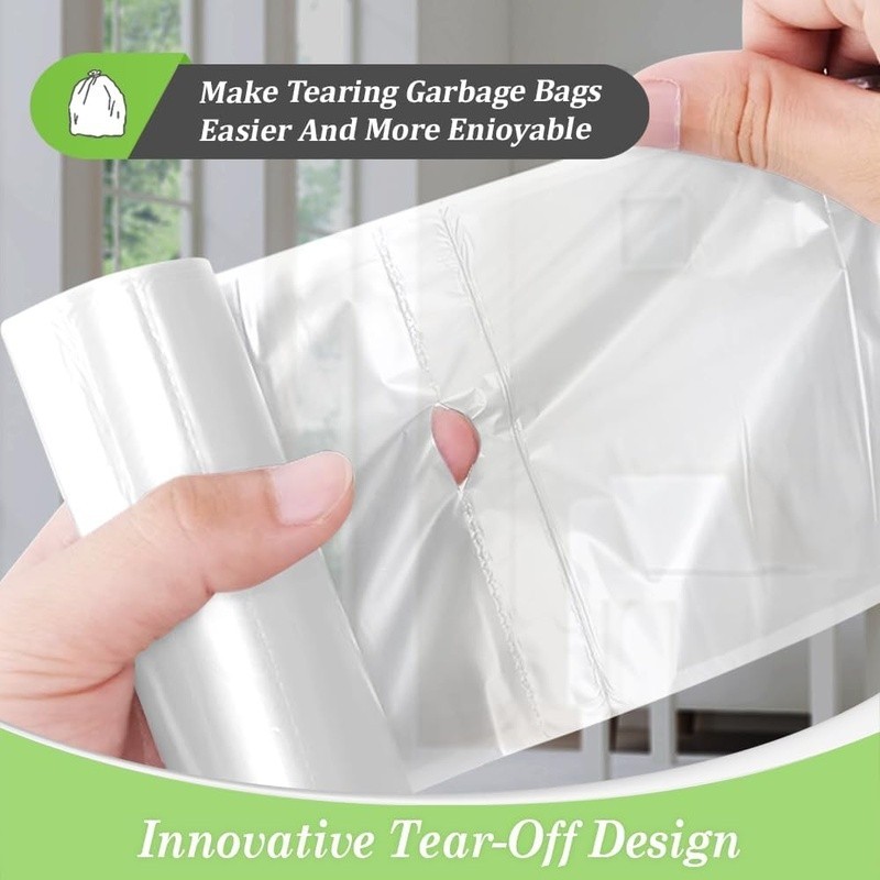 Multipurpose Clear Small Trash Bags Indoor Outdoor Use Strong HDPE Material gallery