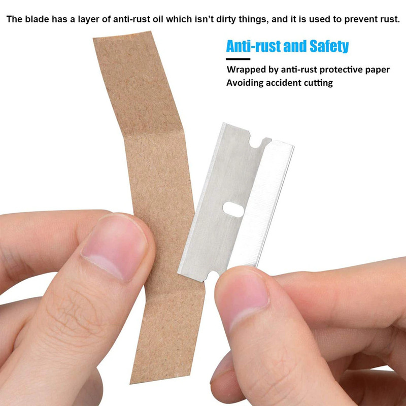 100 PCS Razor Blades Single Edge Extra Sharp Heat Treated Safety Knife Scrapers gallery