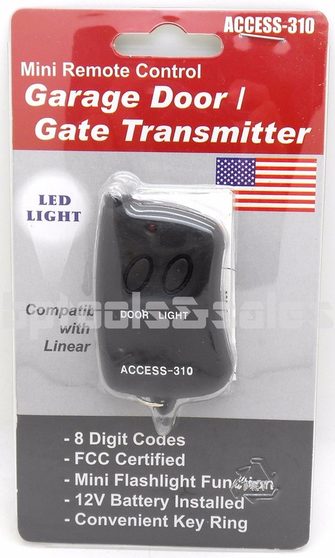 8 Digit Code Mini Remote Control Garage Door/Gate Transmitter w/ Mini Flashlite gallery