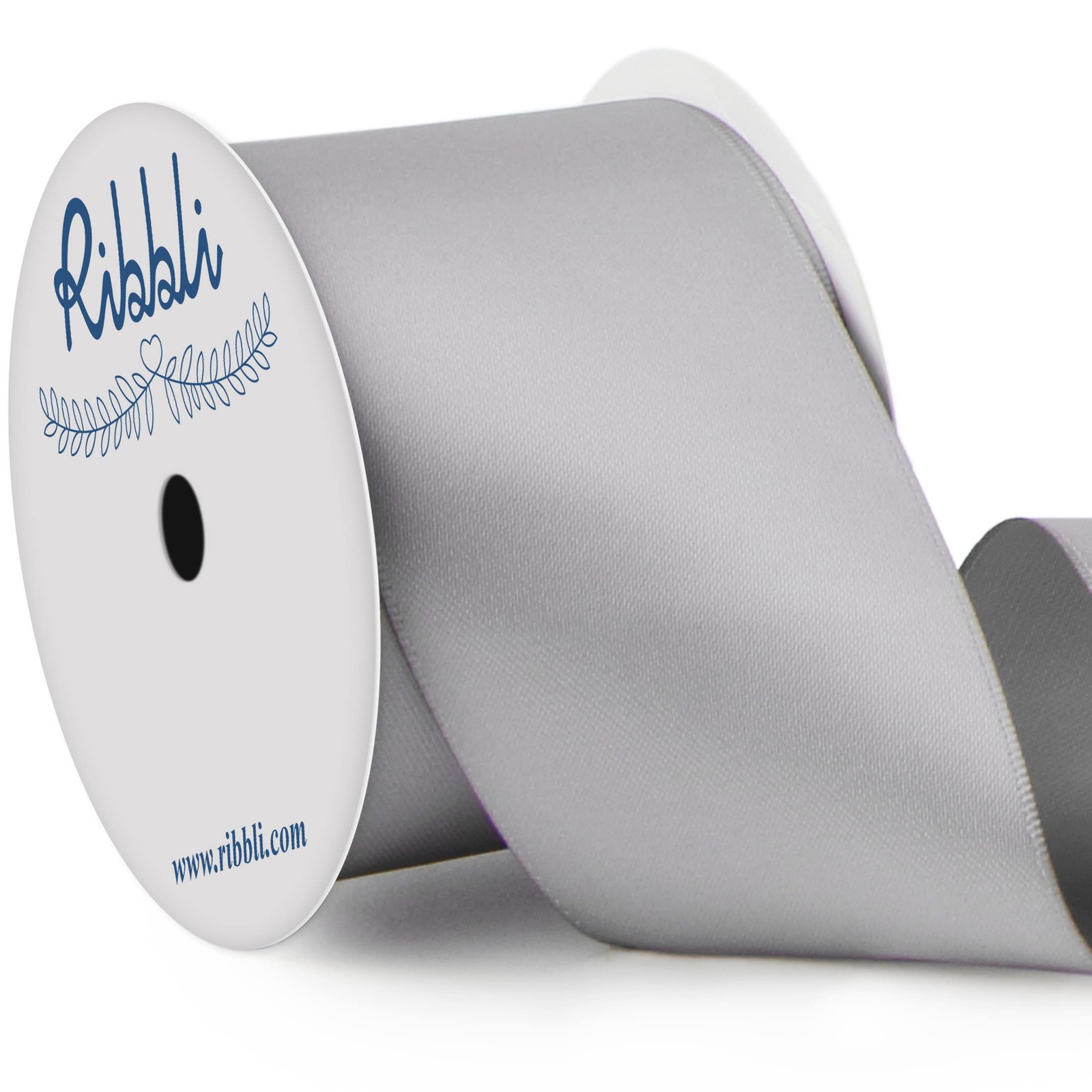 Ribbli Silver Double Faced Satin Ribbon, 2” x Continuous 10 2 inch, gallery