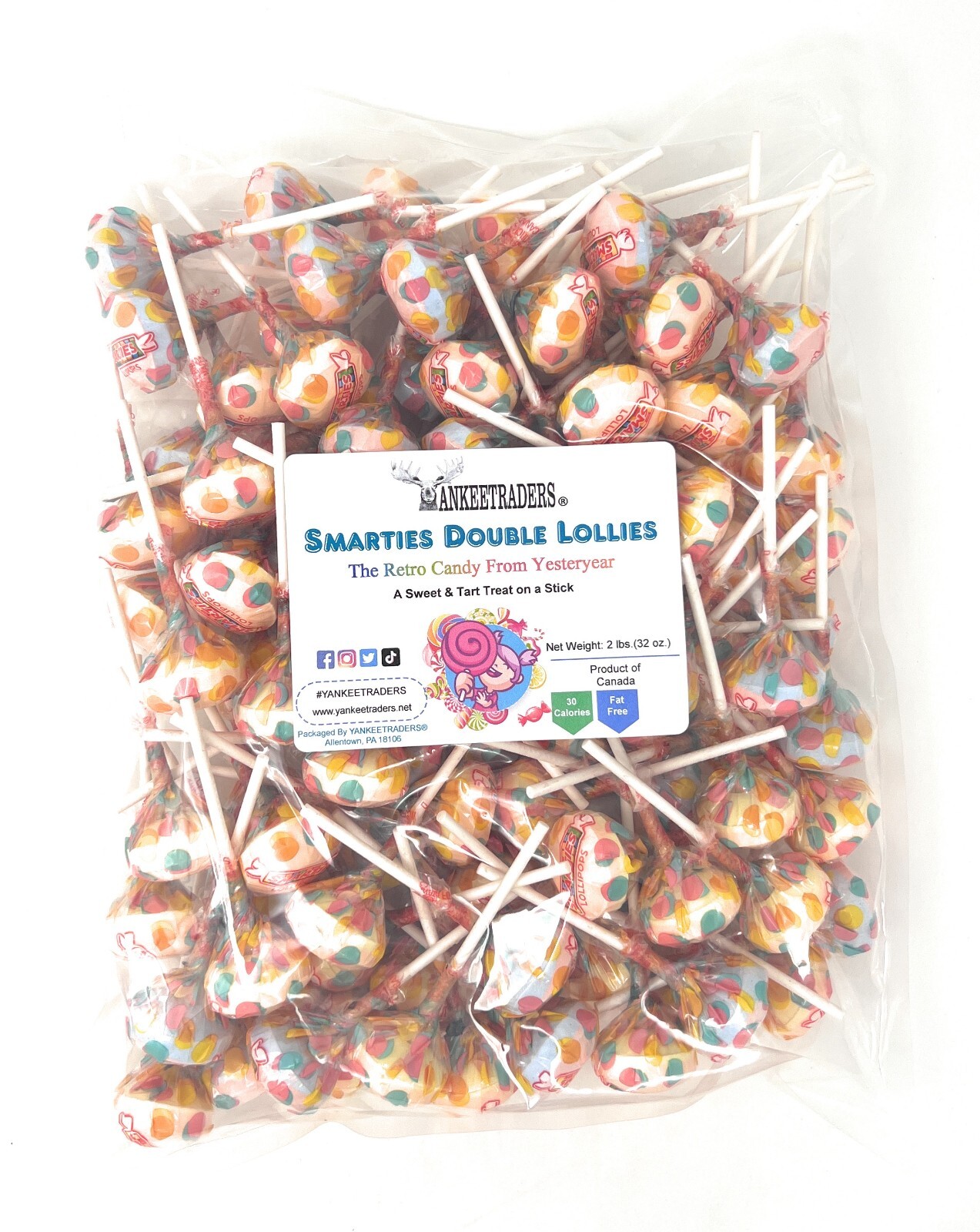 Smarties Wrapped Double Lollies 2 lbs. mixed flavors ~ FREE SHIPPING gallery