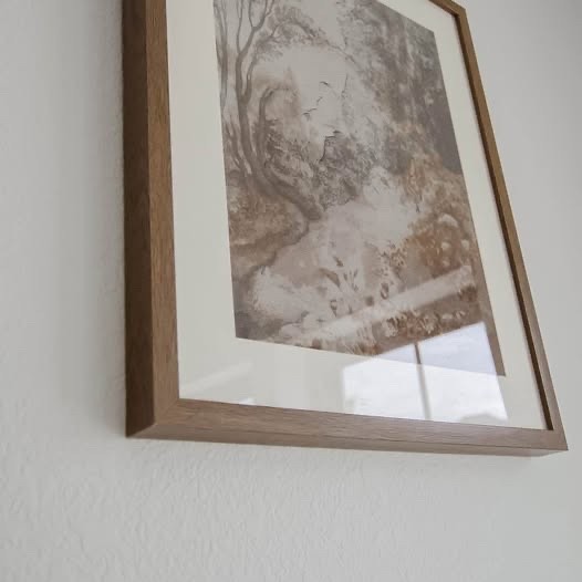 Studio McGee Vintage Style Ancient Fresco Linen Framed Wall Art Print Boho gallery