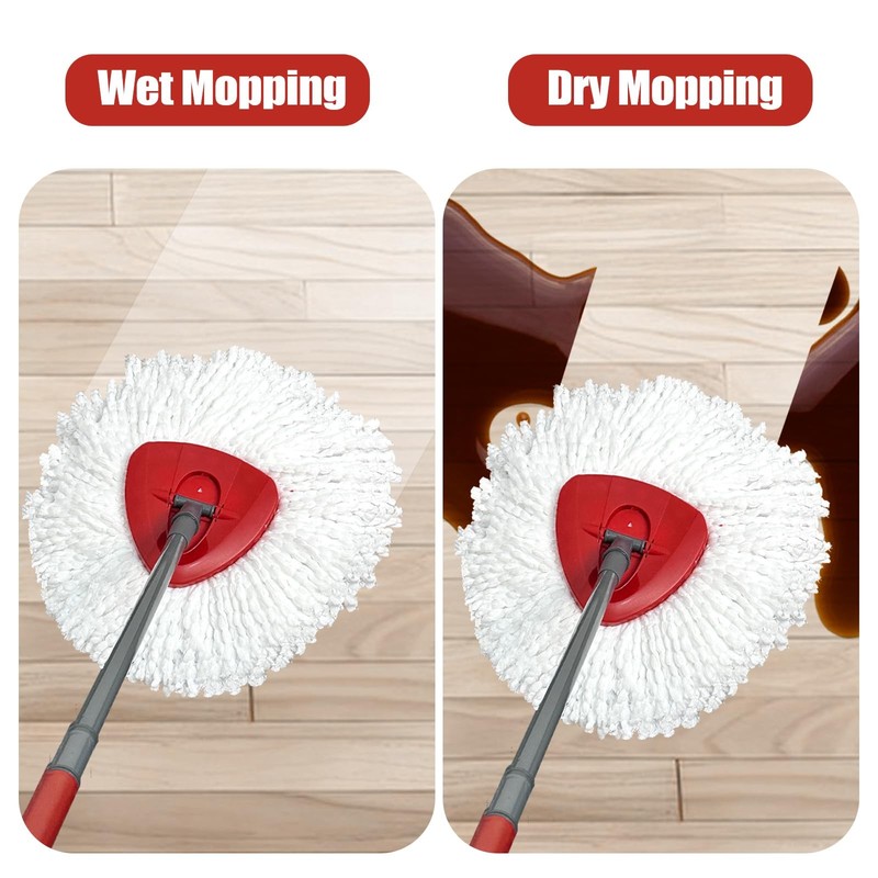 Mop Head Replacement, 3 Pack Spin Mop Refill Replace Head Compatible with O C... gallery