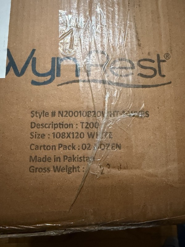Wynrest ® T200 Blend Plain Weave Flat Sheets 108x120 White (Case of 24) gallery