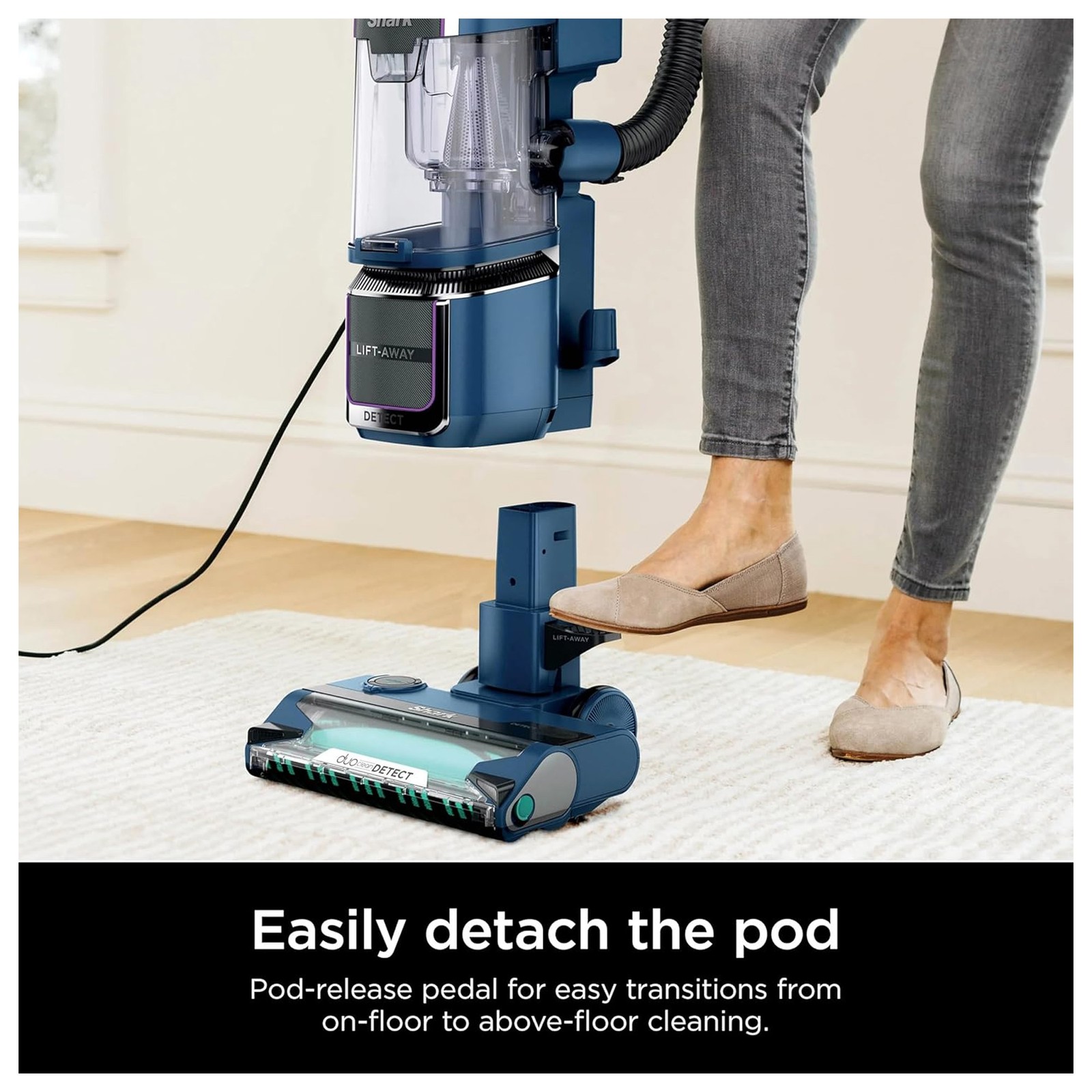 Shark Detect Performance Lift-Away Upright Vacuum, Navy (Certified Refurbished) gallery