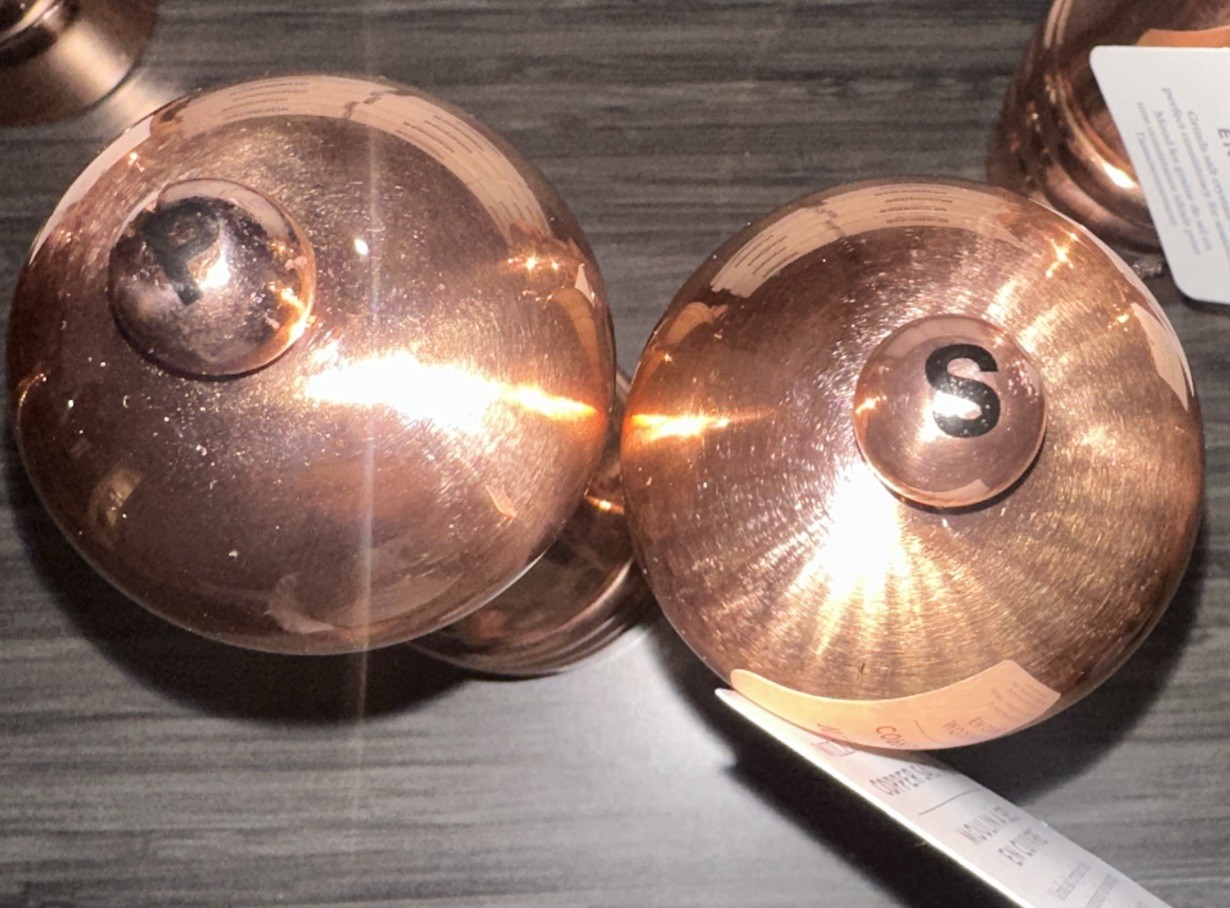 Williams Sonoma 7" Copper Salt & Pepper Mills Set MSRP $129.95 gallery