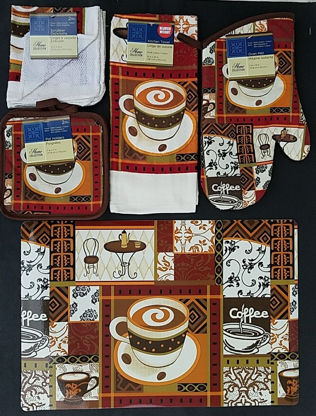 Kitchen Linen & Placemats Coffee Cappuccino Theme, Select: Item(s) gallery
