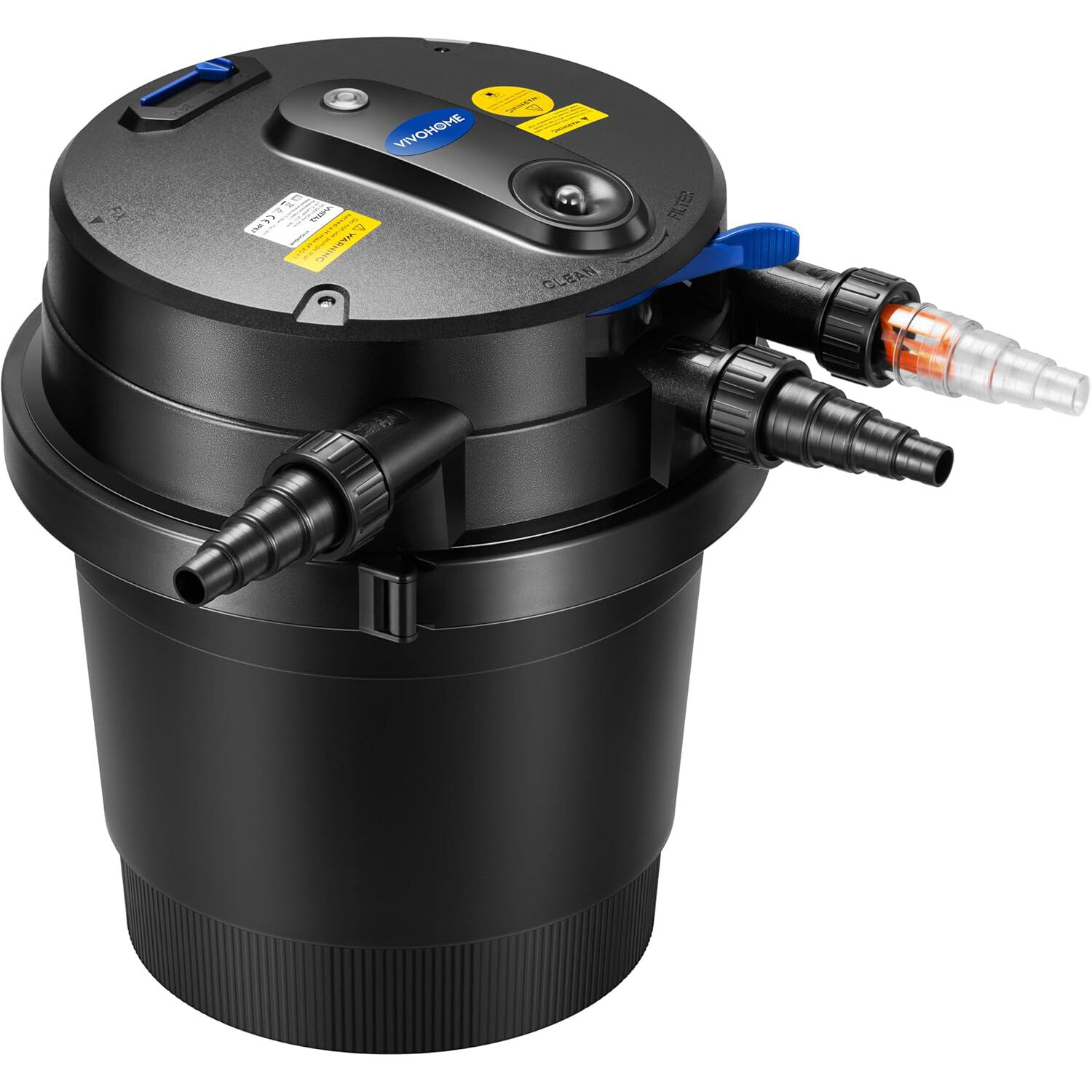 2110GPH Auto-Cleaning Pressurized Bio Pond Filter & 13W Light Timer for Koi Pond gallery